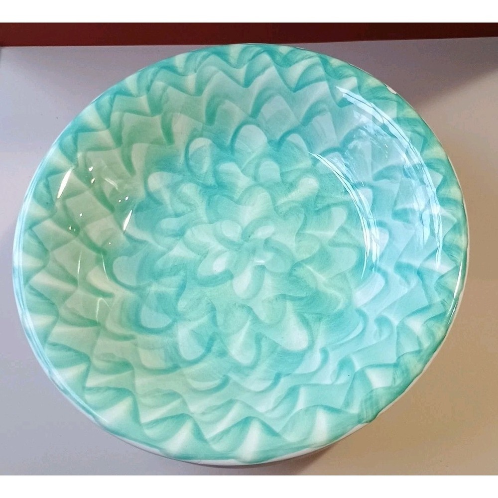 Pier 1 Imports Made‎ in Italy Handcrafted Blue & White Floral 8" Bowls Set of 5